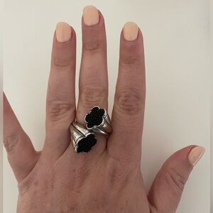 Lagos Onyx ‘Love Me, Love Me Not’ Bypass Ring